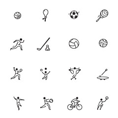 Set of 16 Sports Vector Icon Set
