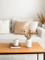 Cozy living room showcasing minimalist design elements