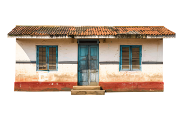 Kerala old house isolated on transparent background, PNG