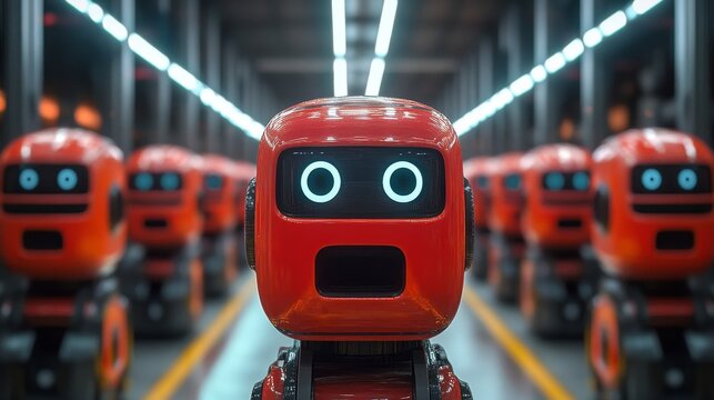 Shocked Engineers In Automated Logistics Warehouse During Ransomware