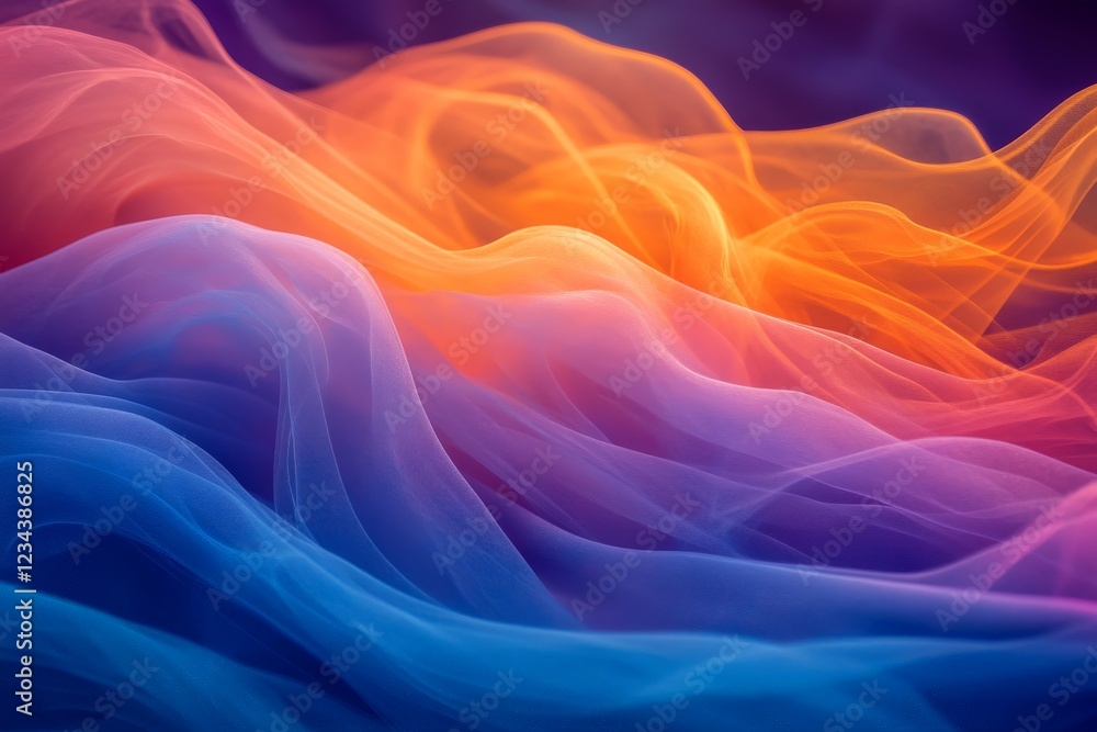 Aufkleber colorful swirls of wispy patterns create an ethereal atmosphere in a dreamy landscape