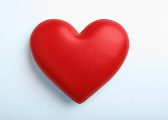 Fototapeta premium 3d Red Heart isolated on a white background
