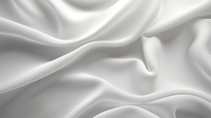 Obraz premium Soft and Bright White Velvet Fabric Texture with Smooth Flowing Waves Ideal for Background Usage and Design Purposes in Various Projects