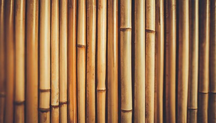 Fototapeta premium A captivating shot of bamboo sticks arranged in a grid, forming a visually pleasing background