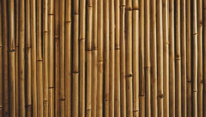 Fototapeta premium A captivating shot of bamboo sticks arranged in a grid, forming a visually pleasing background