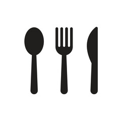 Cutlery icon. Spoon, forks, knife. restaurant business concept, vector illustration.