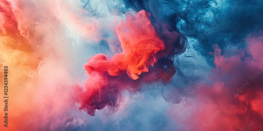 Poster colorful abstract cloud formation creating a vibrant and dynamic visual experience.