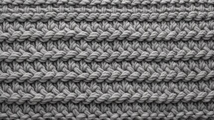 Fototapeta premium Seamless Gray Crochet Knitted Texture Pattern Suitable for Crafts, Textiles, Home Decor, and Creative Projects