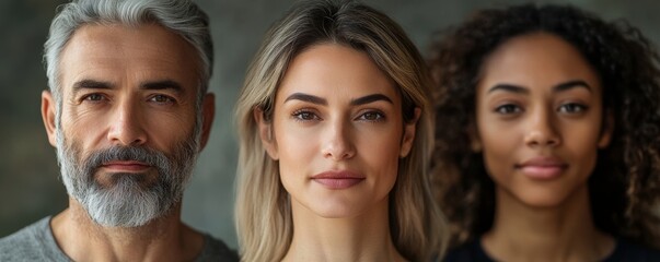 Fototapeta premium People Faces Collage Set