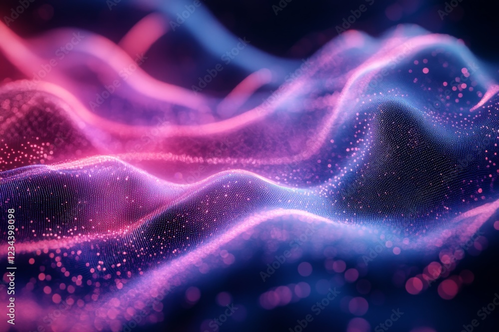 Poster colorful waves of light create a mesmerizing abstract background with dynamic patterns and textures