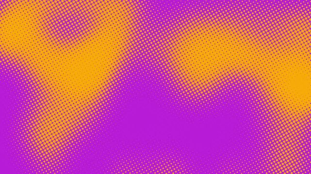Smooth Rounded Border loop Checkered Halftone Pattern Red Blue Abstract Background. Chequered Square Particles Subtle Texture Pop Art Design. Half Tone Contrast Graphic Minimalist Art Wide animation