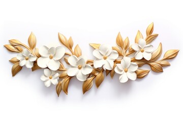 Fototapeta premium Flowers jewelry plant white.