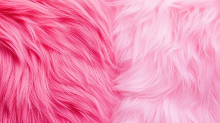 A vibrant display of soft, fluffy pink fur textures, showcasing the beauty of color and texture in a visually appealing way.