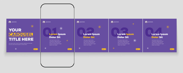 LinkedIn carousel post design Editable business social media Instagram carousel post template