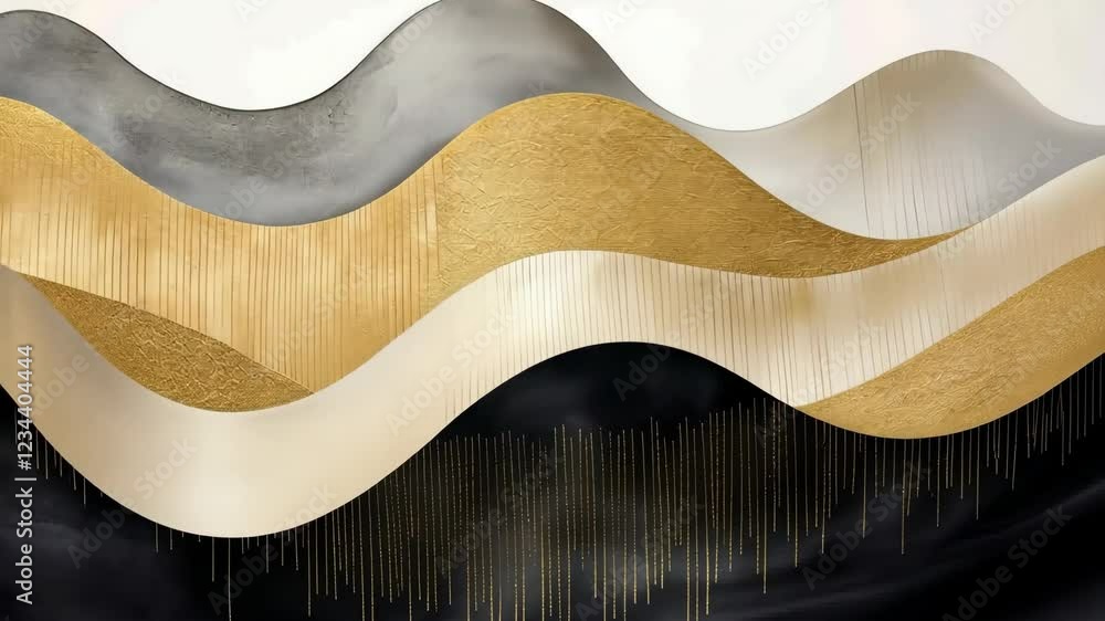 Poster dynamic waves of color and texture blend seamlessly in this abstract animation, creating a captivati