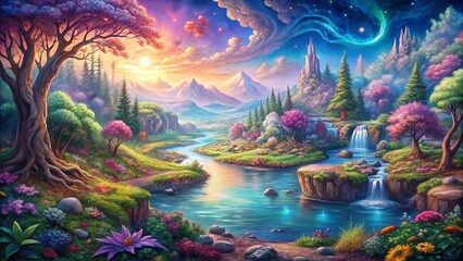 tropical forest at night