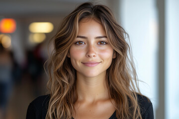 Fototapeta premium beautiful girl with curly hair