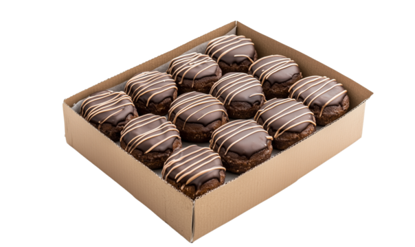 Delicious Chocolate Cakes Box Sweet Treats Dessert Bakery Confectionery Food Photography, Transparent Background, Ai Generative Images