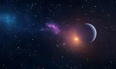 Fototapeta premium deep space illustration, Generative AI