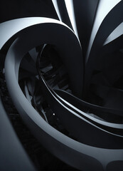 Abstract shape flying 