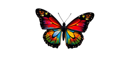 Photo of colorful butterfly isolated on transparent background.png