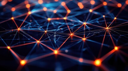 Futuristic Geometric Light Grid