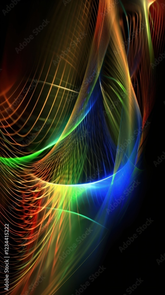 Poster abstract laser light pattern illuminated backgrounds.