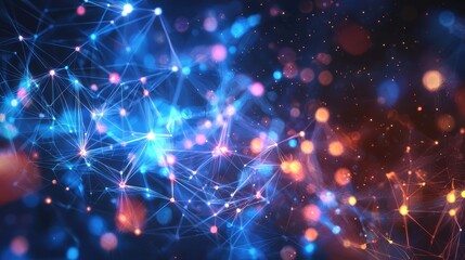 Fototapeta premium Sleek Geometric Digital Matrix