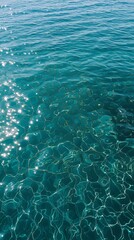 Obraz premium Rippling Teal Water Texture in Ocean Coastal Serenity Nature Photography Tranquil Viewpoint Aquatic Environment