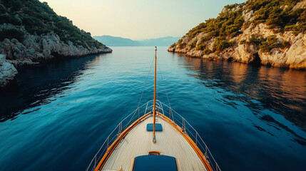 Fototapeta premium sailing boat on the lake