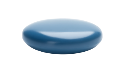 Blue pills for medicine and healthcare with transparent PNG background