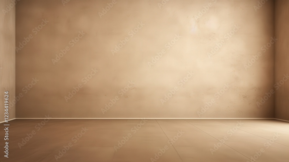 Poster 3d render of an empty dark beige wall background for creative projects and digital designs, ideal fo