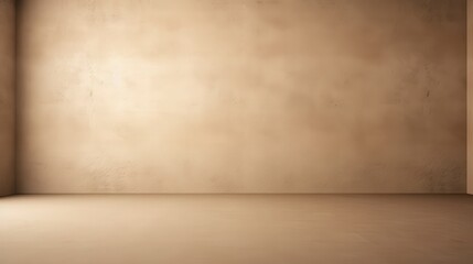 3D Render of an Empty Dark Beige Wall Background with Soft Lighting for Use in Various Creative Projects and Digital Presentations