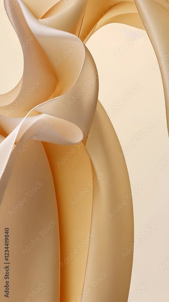 Poster immerse in a world of flowing, translucent shapes that merge and separate, creating a beautiful danc
