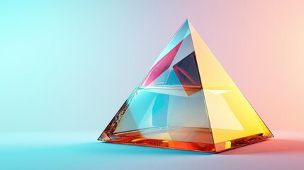 Sleek Geometric Digital Pyramid