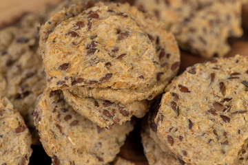 natural data cookies with the addition of flax seeds