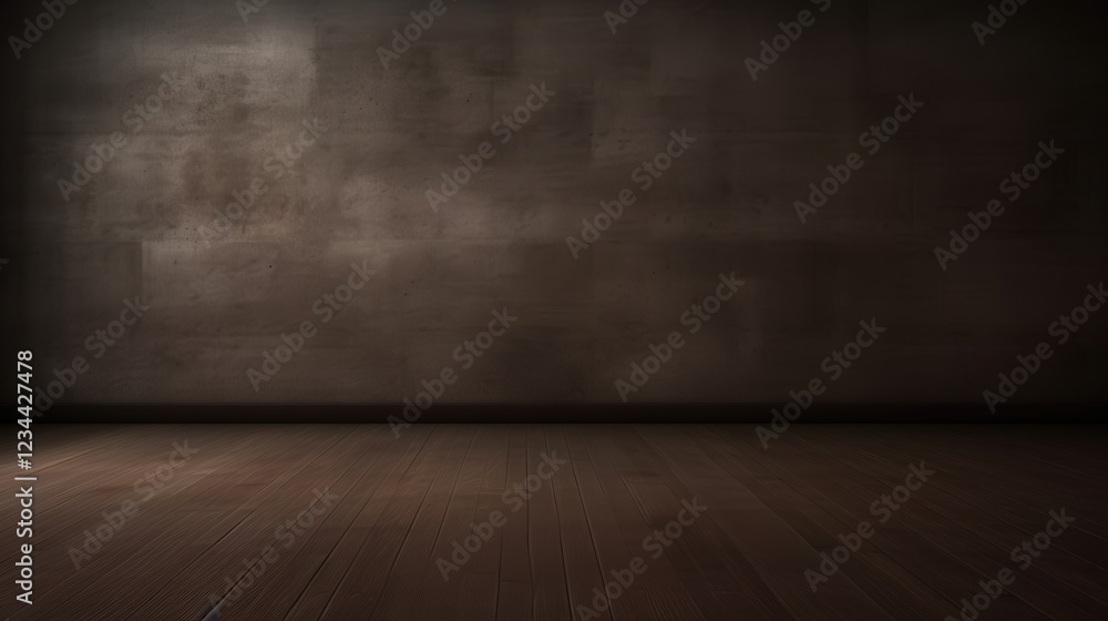 Poster 3d render of an empty dark brown wall background suitable for various creative projects and design a