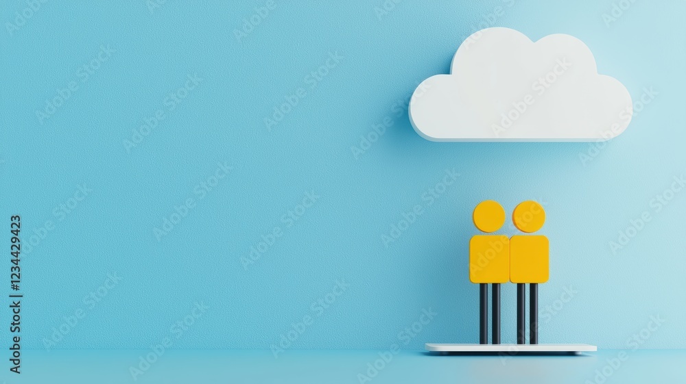 Aufkleber cloud-based collaboration software featuring user-friendly design concept