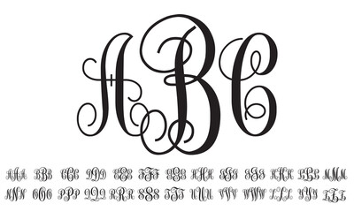 Alphabet Monogram Clip Art