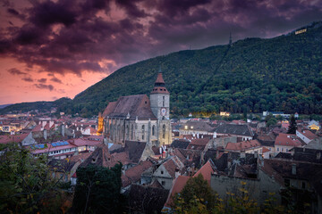 Photo of the Brasov old Town, Romania. Taken on october 13th 2024.