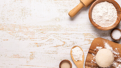 Bakery products -flour, dough, yeast, salt.