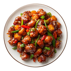 PNG Gobi Manchurian Against Transparent Background for Indian Cuisine, Restaurant, or Food Design Projects