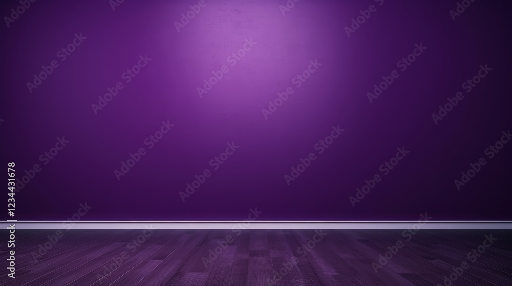 Poster 3d render of an empty dark purple wall background suitable for various creative and design projects 