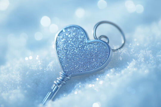 a heart shaped keychain with a sparky background and a sparkley background is the key chain