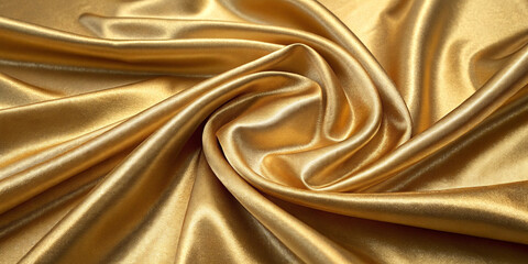 Golden glossy fabric