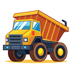 Dump Truck, Heavy Mining Truck – Vector Illustration