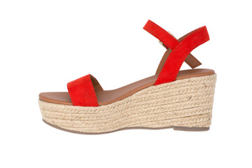 red woman sandal