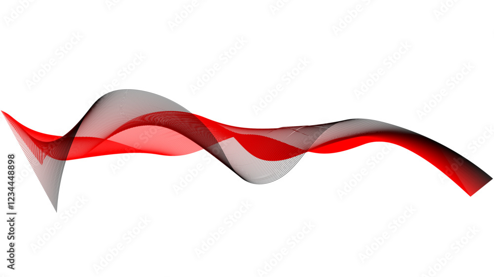 Aufkleber Dynamic gradient colorful flowing wave design element. Abstract wavy lines gradient vector line blend element. Wave element with colorful gradient lines blend effect.	
