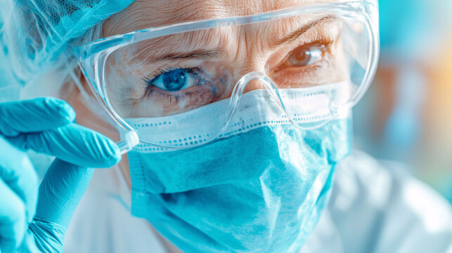 World Cancer Day Concept. Close-Up of Healthcare Worker in Protective Gear