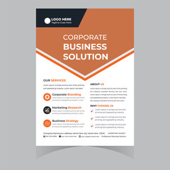 Professional corporate company business brand flyer poster brochure banner abstract template design